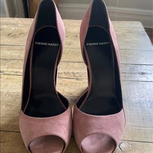 Pierre Hardy Suede Dusty Pink Pump